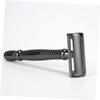 TOVINANNA Extended Handle Manual Shaver with Stand Double Edge Beard Shaving Razor for Men Comfortable Grip Hand Razor for Precise Skin-safe Facial and Body Hair Removal view 4