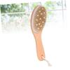 BAZEITFLOW Wood Handle Body Brush for Shower Bath Exfoliating Bristle Scrubber with Easy-Grip Handle Deep Cleansing Back Scrubber for Removing Dead Skin and Oil Suitable for Smooth Skin Care view 3