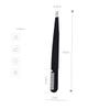 DEARMAMY Black Stainless Steel Eyebrow Tweezer with Brush Comb Lightweight Precision Eyelashes Extension Tweezers for Professional and Personal Use Stable Balanced Design for Unwanted Hair view 2