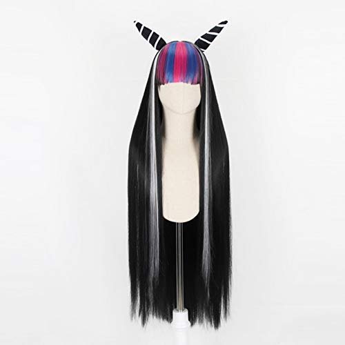 Treayes Lange Art und Weise Cosplay Wig for Danganronpa - Heat Resistant Synthetic Hair for Halloween Party and Fashion Events