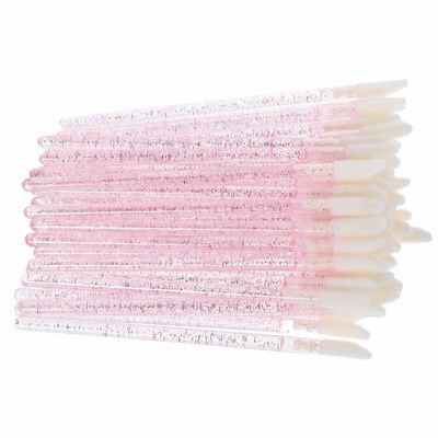 LOORGVEL 250pcs Pink Lip Brush Applicators Ergonomic Lip Gloss Stick for Precise Makeup Application Compact Portable Lipstick Applicator Wands for Women and Professionals