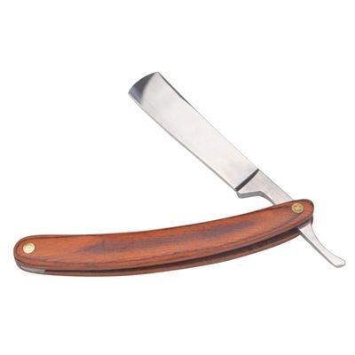 LOORGVEL Vintage Manual Shaver with Stainless Steel Blade and Polished Wood Handle Balanced Weight Straight Razor for Men S Traditional Haircut and Shaving Experience