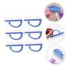 BAZEITFLOW 6pcs Fingernail Cleaning Brushes Wear-resistant Bristles Nail Scrubber for Manicure and Pedicure Hand and Foot Treatment Blue Tone view 3