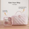 2026 New Travel Makeup Bag,Wideopen Toiletry Bag for Women, 180 Lay-Flat Water-Resistant Large Cosmetic Case, Puffy Padded Travel Organizer for Toiletries & Brushes Large Capacity with Compartments view 3