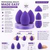 Makeup Sponge For Real Results 3 Pack, Soft Latex-Free Beauty Sponge, Wet & Dry Use Cosmetic Applicator (Purple) view 2