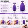 Makeup Sponge For Real Results 3 Pack, Soft Latex-Free Beauty Sponge, Wet & Dry Use Cosmetic Applicator (Purple) view 4