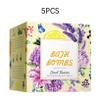 Hansber Colorful Fizzy Bath Bombs 5-Pack, Fruity Scents for Tub, Moisturizing with Coconut Gift Set Lemon One Size view 2