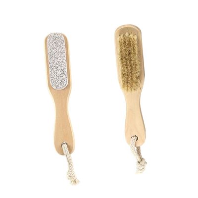 FAVOMOTO 2pcs Double-Sided Pumice Foot Callus Brush Bristles Pedicure File for Removing Dry Hard Skin and Dead Cells Portable Foot Care Tool for Smooth Soft