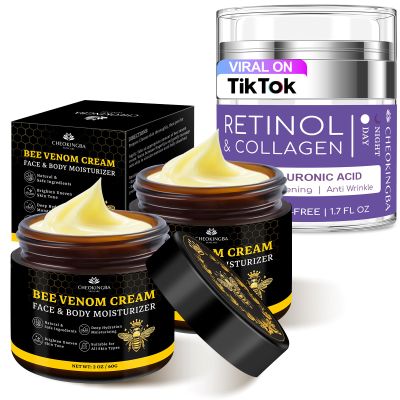 2PCS Bee Venom Comprehensive Cream + Neck & Face Firming Cream | Dual Firming & Hydrating Anti-Aging Skincare Set
