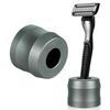 Beaupretty Aluminum Alloy Shaving Razor Holder for Men Rust-resistant Safety Razor Stand with Wide Opening Non-slip Heavy Base Bathroom Storage Organizer view 1