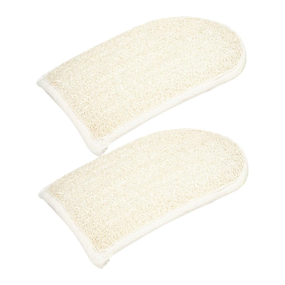 Beaupretty 2 pcs Natural Loofah Exfoliating Bath Gloves Dual-Sided Body Scrubber for Shower Deep Cleansing and Dead Skin Removal Suitable for Men and Women