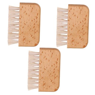 Beaupretty 3pcs Nail Cleaning Brushes with Ergonomic Handles Stiff Bristle Fingernail and Toenail Scrub Tools for Personal Care Manicure and Dead Skin Removal Portable for Home and Travel Use