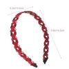 CTIRCHIU 5Pcs Wide Fabric Hair Hoops Reusable Hair Bands with Floral Patterns Non-slip Headbands for Daily Home Use in Black Burgundy Navy and Floral Colors view 2