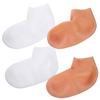 OSOLADY 2 Pairs Moisturizing Foot Exfoliating Socks with Elastic Fit Reusable Lotion Socks for Dry Cracked Feet Care for Women Extra Large Comfortable Skin Treatment view 1