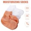 OSOLADY 2 Pairs Moisturizing Foot Exfoliating Socks with Elastic Fit Reusable Lotion Socks for Dry Cracked Feet Care for Women Extra Large Comfortable Skin Treatment view 3
