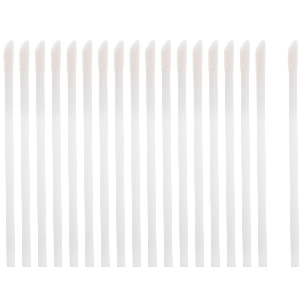Beaupretty 50pcs Disposable Lip Applicator Brushes Flocked PP Material Precise Lipstick and Lip Gloss Wands for Home Travel and Professional Makeup Use