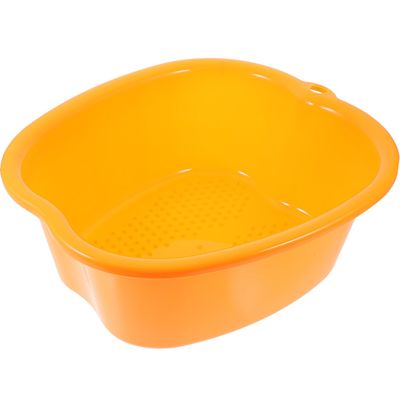 Beaupretty Thickened Foot Tub with Acupoint Massage for Foot Bathing for Soaking and Relaxation for Home and Outdoor Use Orange