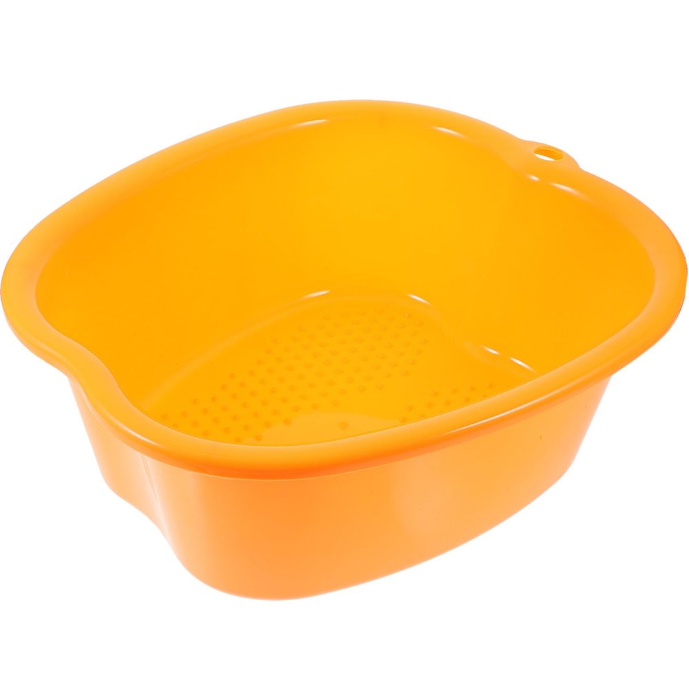 Beaupretty Thickened Foot Tub with Acupoint Massage for Foot Bathing for Soaking and Relaxation for Home and Outdoor Use Orange