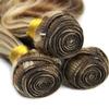 P4613 Bundles Highlight Body Wave Human Hair Bundle Two Tone Chocolate Brown Mixed With Blonde Bundle 613 Body Wave 3 Bundles 18 20 22 Inch Ombre Hair Weave view 4