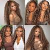 10 10 10 Inch P4613 Bundle Highlight Blonde Deep Wave Human Hair Bundles 8A Grade Two Tone Chocolate Brown And Blonde Bundles Ombre 613 Deep Curly Bundle view 2