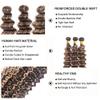 10 10 10 Inch P4613 Bundle Highlight Blonde Deep Wave Human Hair Bundles 8A Grade Two Tone Chocolate Brown And Blonde Bundles Ombre 613 Deep Curly Bundle view 3