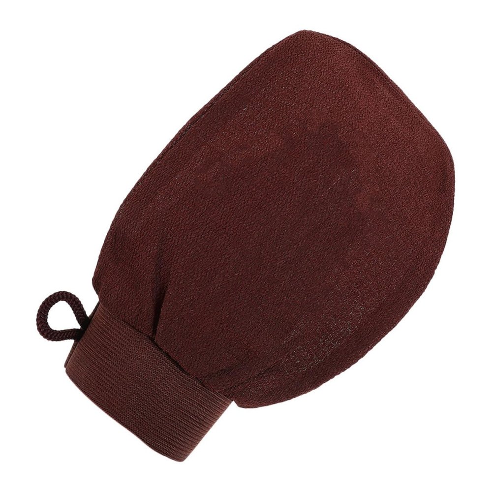 Beaupretty Reusable Exfoliating Glove Shower Mitt for Sensitive Skin Gentle Dead Skin Remover Body Scrubber Easy-Clean Bath Exfoliator Glove Brown