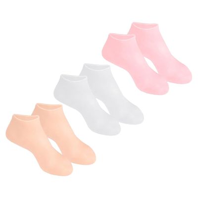 LOLIPPYY 3Pairs Women S Moisturizing Socks for Foot Protection Elastic Hydrating Repairing Covers Breathable Lightweight Reusable Foot Care for Dry Cracked Skin