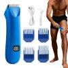 Body Trimmer for Men, Electric Digital Display Personal Groomer, Cordless Rechargeable Shaver with LED Display, for Intimate Pubic Balls Back Armpit Chest Arm view 1
