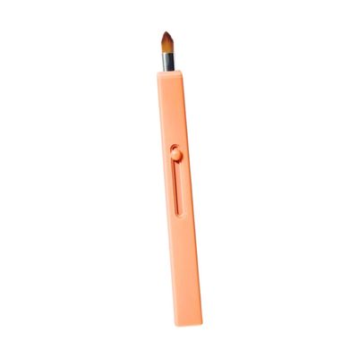 Beaupretty Portable Retractable Lip Brush Lipstick Applicator Warm Orange Soft Bristles Travel-friendly Makeup Tool for Women