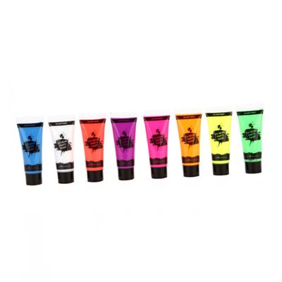 Beaupretty 8pcs Safe Washable Glow Dark Face Paint High Pigmentation Neon Bodypaint for Festivals Halloween Parties Concerts