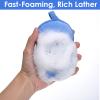 4 Pcs Baby Bath Sponge, Plant Fiber Kids Bath Sponges, Soft Absorbent Exfoliating Kids Loofah with Hanging Hole, Double-Sided Absorbent Reuseable Gourd Baby Sponge for Bathing Fit All Skin view 3