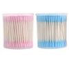 Beaupretty 400Pcs Double-head Cotton Swabs with Pointed Spiral and Rounded Tips Makeup Cleaning and Ear Pick Swabs for Home and Salon Use Soft Cotton for Eyebrow and Eyelash Care view 1