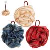 ARTSEWPLY 3 Pcs Rose-Shaped Soft Loofah Sponge Dense Mesh Body Scrubber with Rich Foam for Gentle Exfoliation Lightweight Bath Ball in Navy Khaki and Red for Women Bath Use view 1