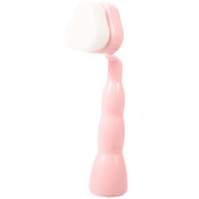 OFFIGAM Manual Facial Cleansing Brush Soft Bristle Exfoliator for Pore Unclogging and Dead Skin Removal Lightweight Portable Face Wash Tool with Ergonomic Handle for Travel Random Color