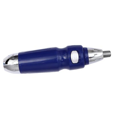 LOLIPPYY Electric Nose Ear Hair Trimmer Rotary Shaver Safe Face Hair Clipper for Men Women Painless Motorized Grooming Tool with Protective Cone Head Blue Design