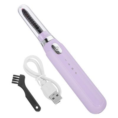 Beaupretty Portable Heated Eyelash Curler Electric Lash Tool with Temperature Settings USB Type-c Rechargeable Thermal Protection Groove Non-Slip Lightweight Handle for Safe Curling