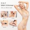 knvovno Bikini & Body Hair Trimmer for Women, Dual Head - IPX7 Waterproof Electric Razor for Gentle Pubic, Facial, Underarm, and Leg Shaving view 4
