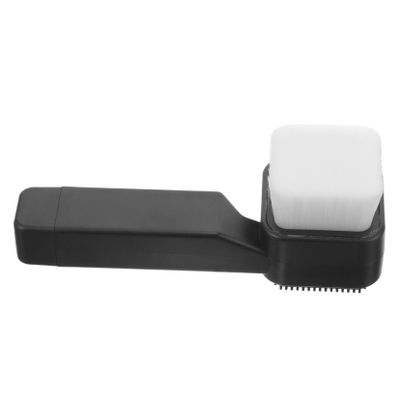 LOORGVEL Double-Sided Facial Cleansing Brush with Soft Bristles and Silicone Scrubber for Deep Pore Cleaning Black Exfoliator for Men and Women Multi-use Skin Brush for Face and Body Care
