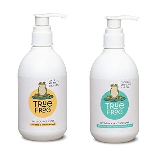 True-Frog Shampoo for Curls and Everyday Hair Conditioner for Curly, Dry and Frizzy Hair, Sulphate and Paraben Free, CG Friendly, (Combo Pack of 2 x 250ml Each) 500 Ml