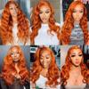 Ginger Bundle Color 350 Body Wave Human Hair Bundles 8A Grade Orange 3 Bundles 12 14 16 Inch Color 350 Ginger Body Wave Bundle Orange Hair Extensions view 2