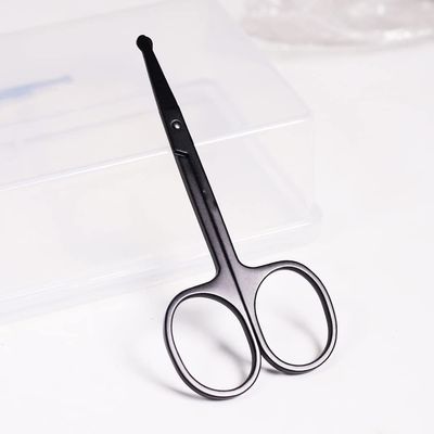 Phefop Eyebrow Scissors Eyebrow Trimmer Eyelash Scissors Stainless Steel Comb Design for Eyebrow Eyelash Lip Face Hair Grooming