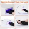 1 Pair Black Moisturizing Gloves, Fingerless Gloves for Women, Touchscreen-Friendly Polyester Protection Night Glove with Open Fingertips for Dry Hands, Overnight Care, Sleeping Hand Treatment view 2