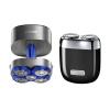 yoose Shavers Bundle: Mini Shaver and Head Shaver for Men, IPX7 Waterproof, Wet/Dry Shave, USB-C Rechargeable,Magnetic Detachable Head, Black and Silver view 1