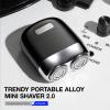 yoose Shavers Bundle: Mini Shaver and Head Shaver for Men, IPX7 Waterproof, Wet/Dry Shave, USB-C Rechargeable,Magnetic Detachable Head, Black and Silver view 2