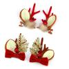 (2pcs/pack) 6.5 * 7.5cm Christmas Antlers Hair Clip Accessories Puff Wind Cute Velvet Headband for Christmas(1) view 3