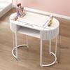 Stylish Functional Table,manicure table Modern Professional Nail Tech Manicure Station with Drawers and Shelves Wooden Nail Desk Workstation for Beauty(White-tempered Glass Top-80cm 3-piece set view 2