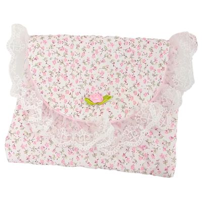 AIZHIYI Cotton Quilted Makeup Bag Floral Travel Toiletry Bag for Women (Style 1)