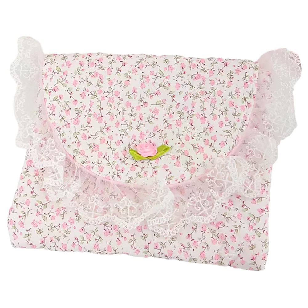 AIZHIYI Cotton Quilted Makeup Bag Floral Travel Toiletry Bag for Women (Style 1)