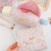 AIZHIYI Cotton Quilted Makeup Bag Floral Travel Toiletry Bag for Women (Style 1) view 4