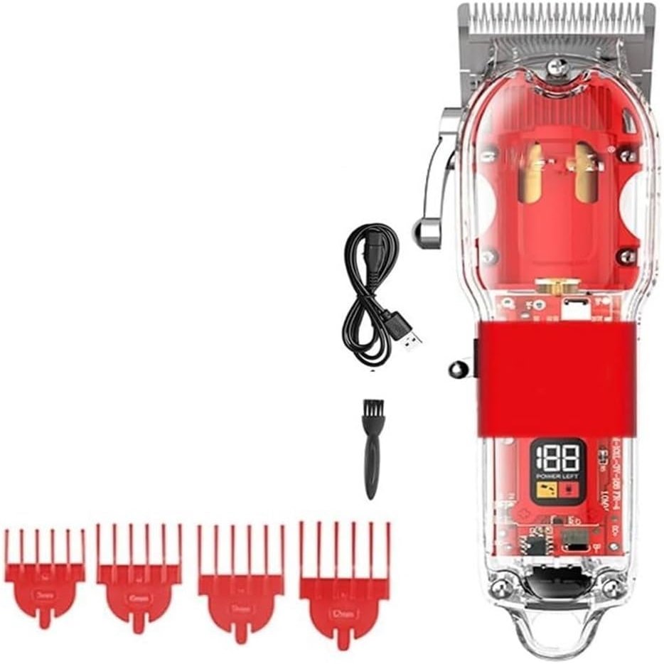 YHNNH Professional Hair Clipper, Cordless Men's Hair Clipper, Rechargeable Electric Beard Trimmer
